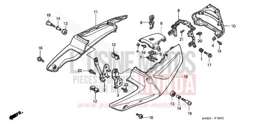 COPERTURA LATERALE CBR900RRW di 1998